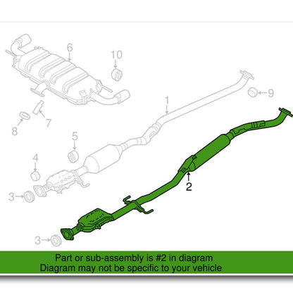 Mazda CX-5 2013-2016 2.0L AWD REAR Catalytic Converter with mid pipe